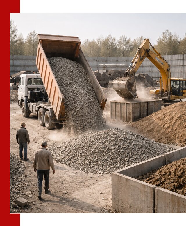 Доставка нерудных материалов с погрузкой и разгрузкой в Россоши