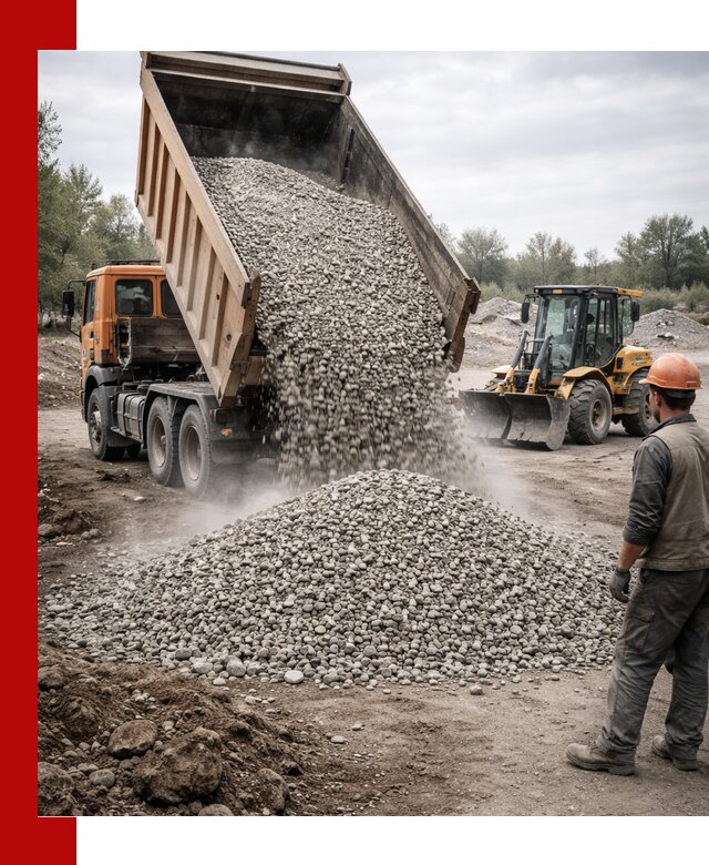 Доставка щебня в Россоши крупными и мелкими фракциями