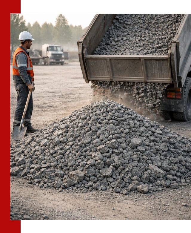 Гранитный щебень фракции 100–201 для строительства в Россоши