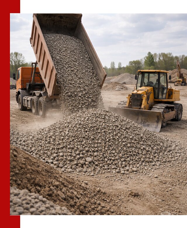 Доставка гравийного щебня фракции 40-70 в Россоши