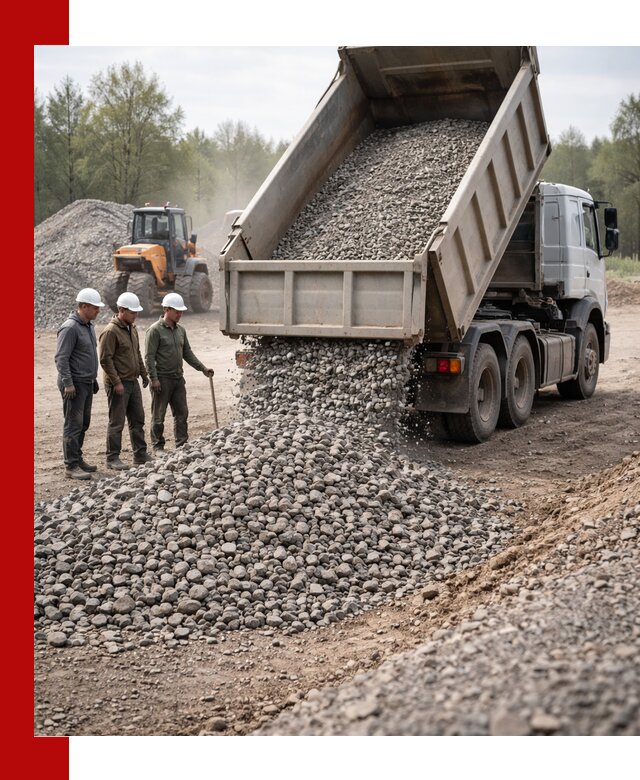 Доставка гравийного щебня фракции 70-120 в Россоши