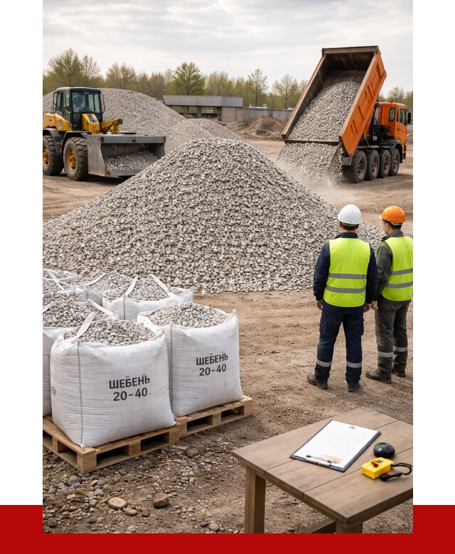 Известняковый щебень 20-40 в Россоши от 2177 р. ПРОНЕРУДРсс