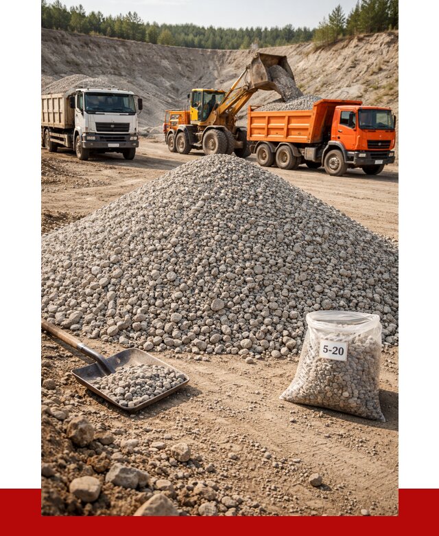 Доломитовый щебень фр. 5-20 в Россоши от 4355 р. | ПРОНЕРУДРсс