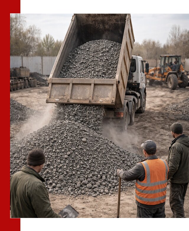 Доставка шлакового щебня в удобные сроки по выгодной цене в Россоши