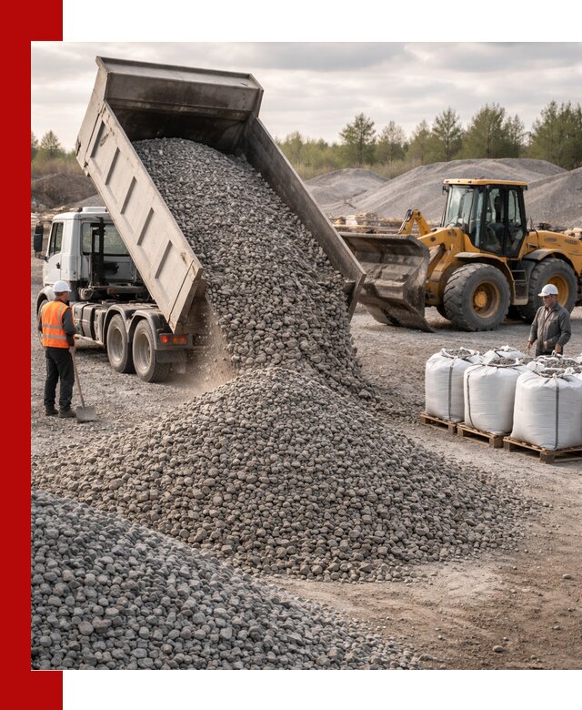 Бетонный щебень фракция 5–20 с доставкой в Россоши