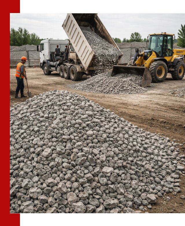 Доставка бетонного щебня фракции 40-70 в Россоши