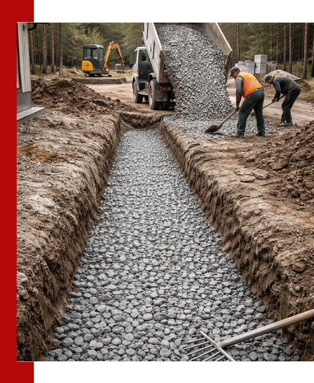 Щебень для дренажа с доставкой в Россоши высокого качества