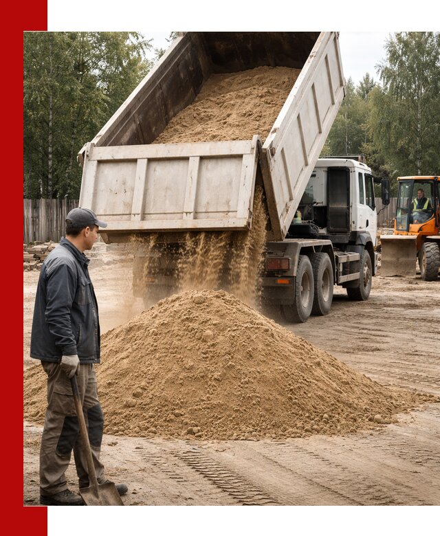 Доставка и продажа песка с разгрузкой в Россоши