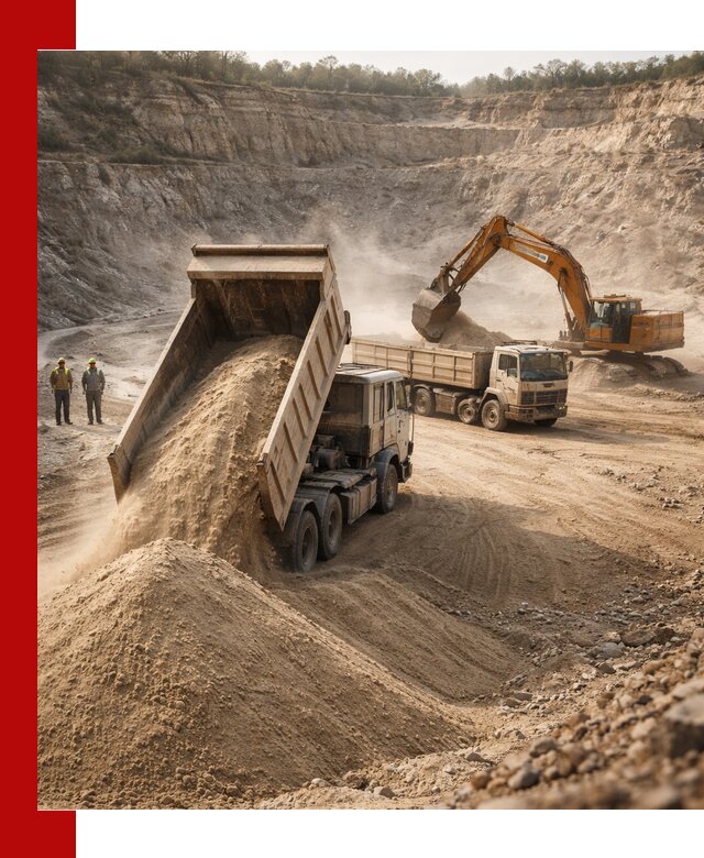 Карьерный песок навалом с доставкой в Россоши