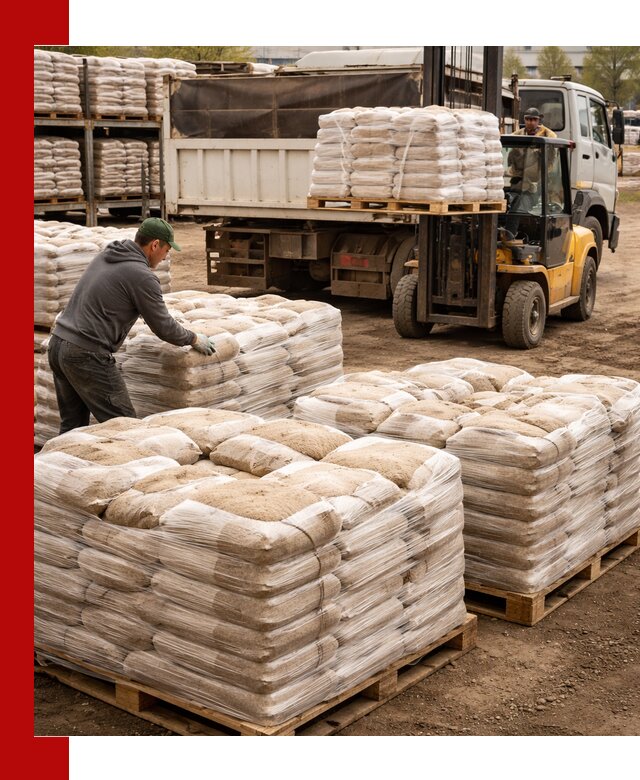 Карьерный песок в мешках с доставкой в Россоши