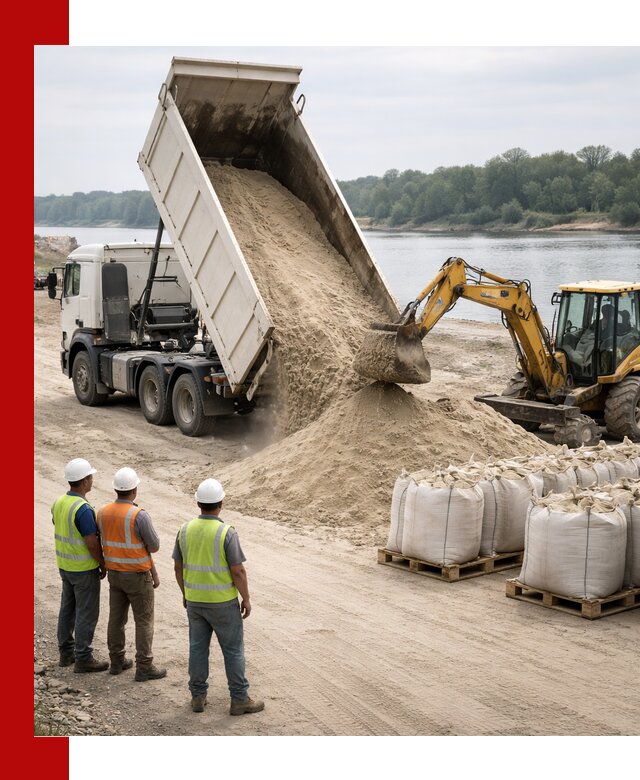 Доставка речного песка в Россоши самосвалами и погрузкой