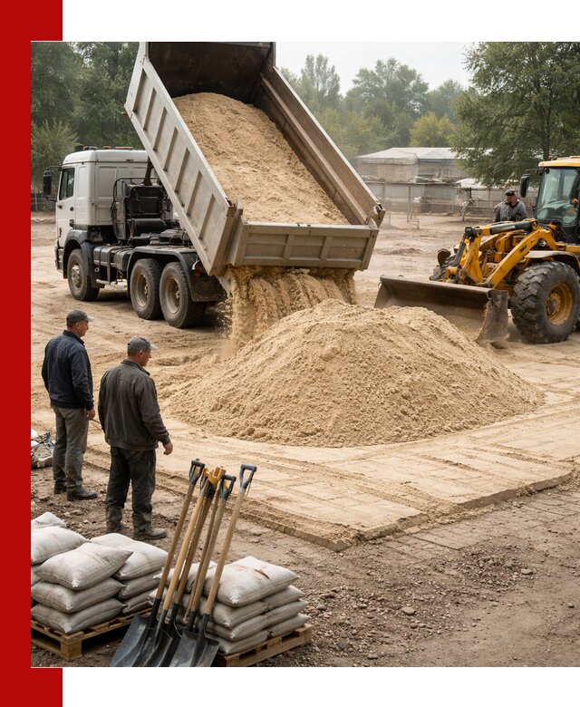 Доставка мытого песка в Россоши с самосвалами по выгодной цене