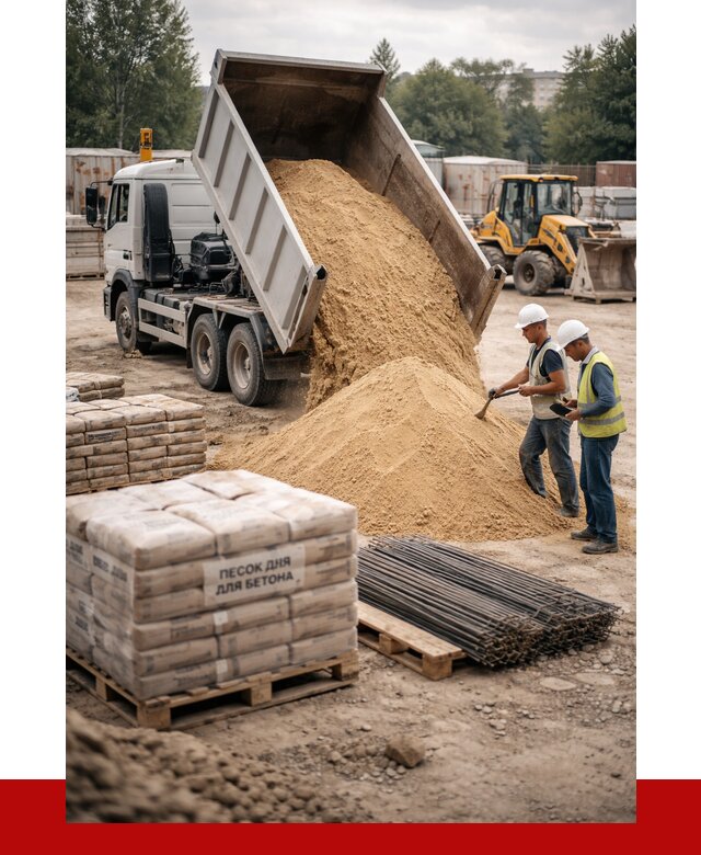 Песок для бетона в Россоши от 2592 р. с доставкой, ПРОНЕРУДРсс