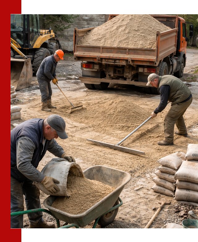 Поставка песка для стяжки в Россоши с быстрой доставкой