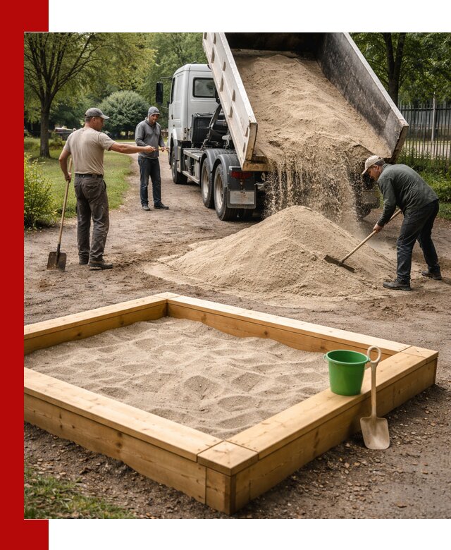 Песок для песочницы с доставкой в Россоши недорого и чистый