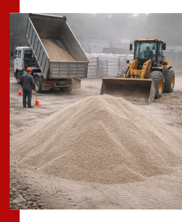 Кварцевый песок фракция 0–8 для стройработ в Россоши