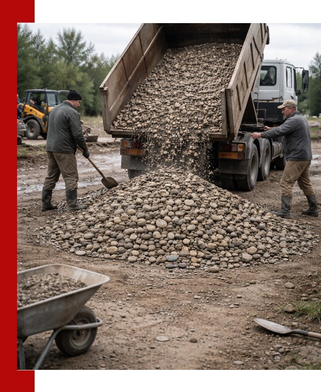 Доставка гальки речной оптом и в розницу в Россоши
