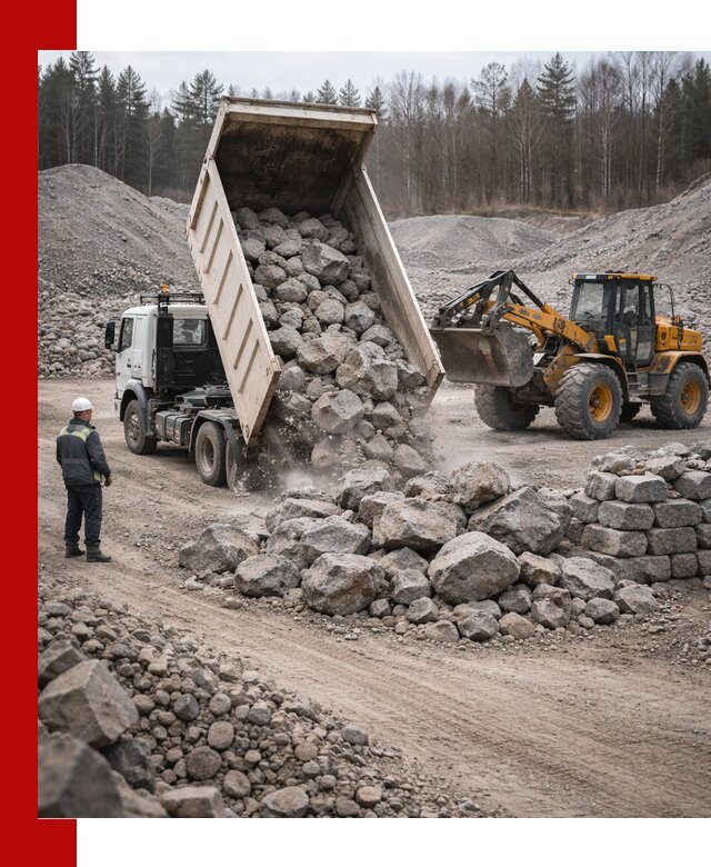 Доставка и продажа бутового гранитного камня в Россоши