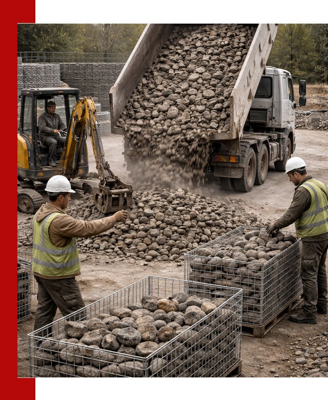 Камень для габионов фракция 100–201 в Россоши