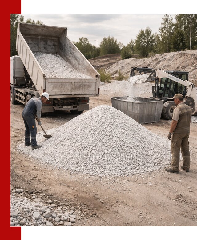 Доставка и продажа белой мраморной крошки в Россоши