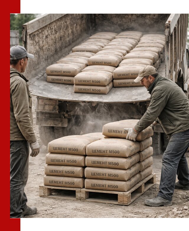 Цемент М500 с доставкой самосвалом в Россоши