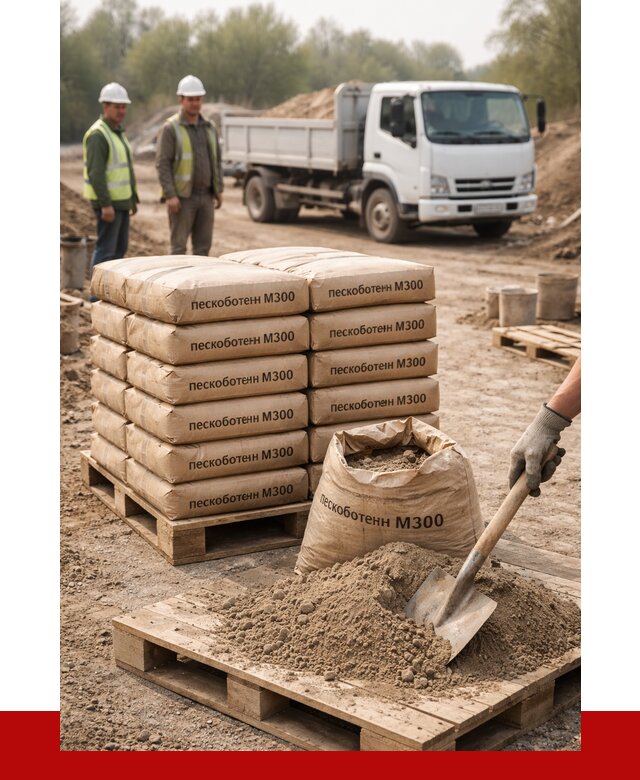 Пескобетон М300 в Россоши с доставкой от 4822 р. за куб | ПРОНЕРУДРсс