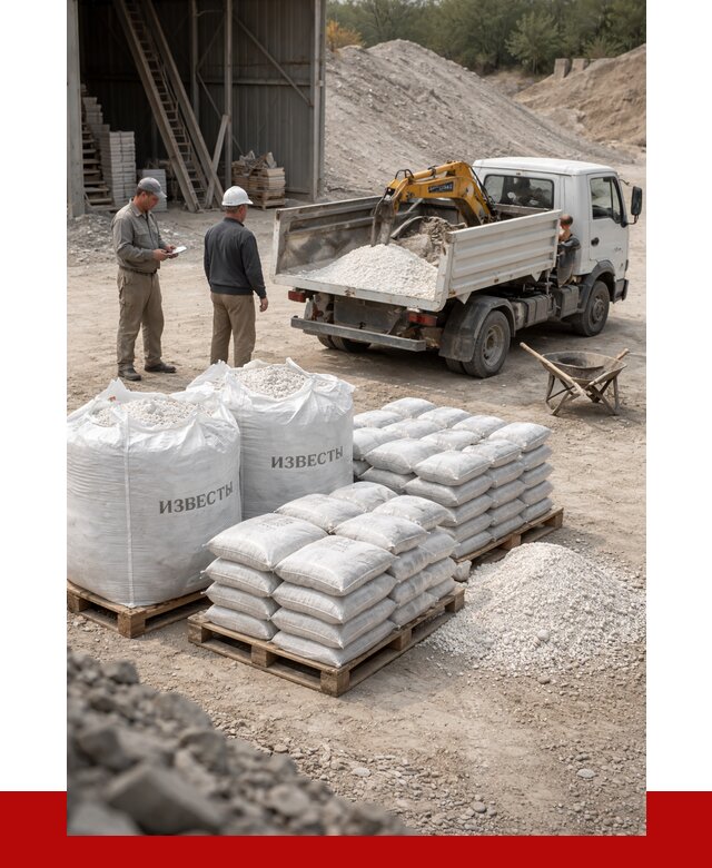 Известь строительная в Россоши с доставкой от 4355 р. | ПРОНЕРУДРсс