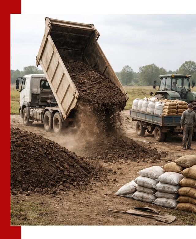 Доставка грунта и удобрений оптом в Россоши для сельхоз и строительства
