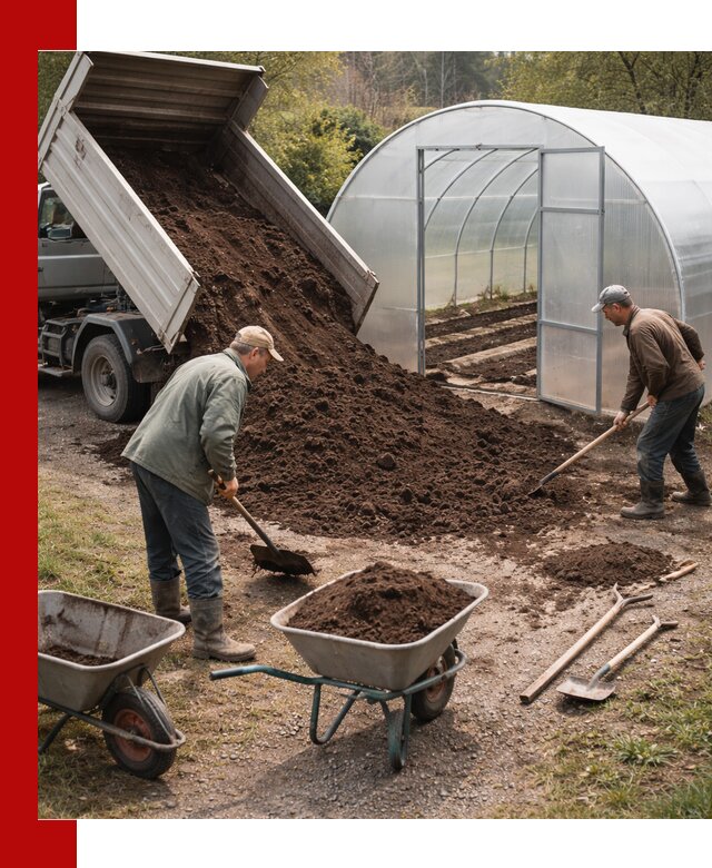 Грунт для теплицы с доставкой в Россоши — плодородный субстрат под растения