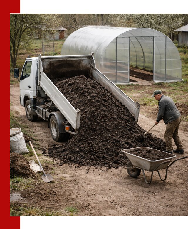 Чернозем для теплицы с доставкой в Россоши