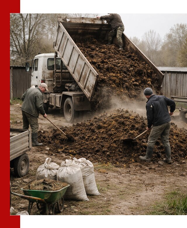 Доставка коровьего навоза самосвалом в Россоши