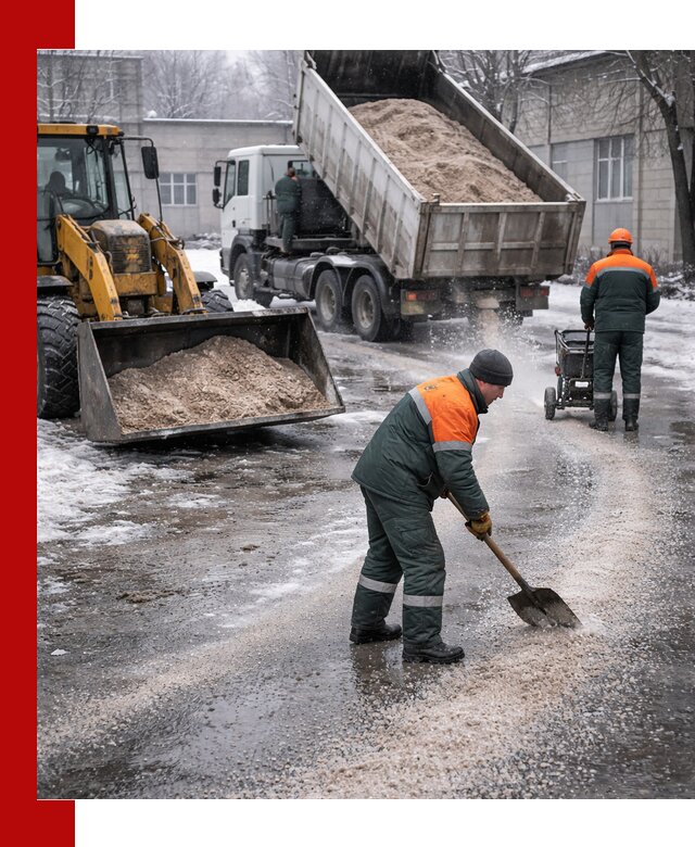 Реагент против гололеда с доставкой и нанесением в Россоши