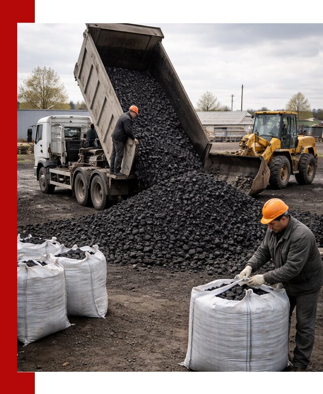 Доставка каменного угля в Россоши оптом и в розницу