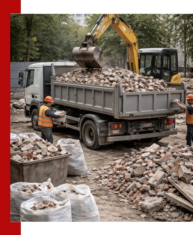 Вывоз строительного мусора в Россоши с самосвалами и контейнерами