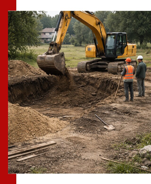 Рытье котлована под фундамент в Россоши (быстро и недорого)
